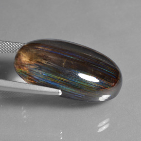 Escapolita Arcoíris colorido natural de 45.72 ct, Corte Óvalo, Transparente