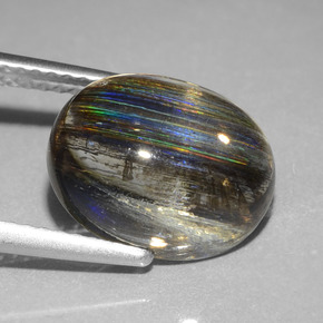 Escapolita multicolor natural de 4,98 ct, corte óvalo, transparente