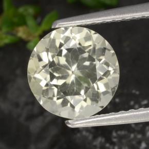 Escapolita amarillo natural de 1,75 ct, corte redondo, VVS-VS