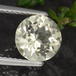 Escapolita amarillo natural de 1,75 ct, corte redondo, VVS-VS