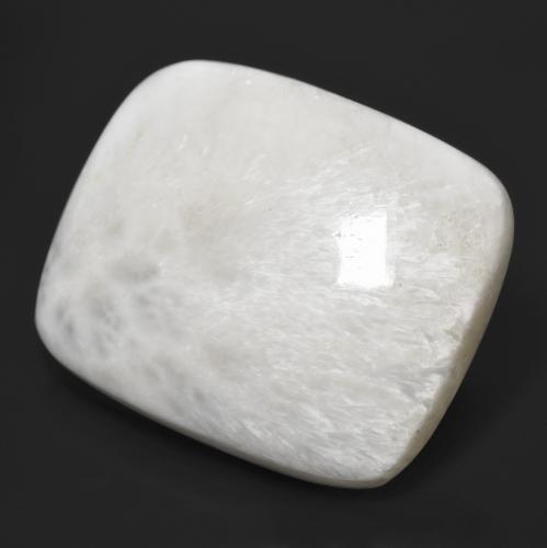 Escolecita Blanco apagado natural de 37.60 ct, Corte Cojín, Opaco