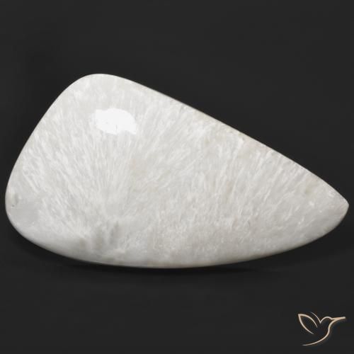 38.19ct Natural Blanco claro Escolecita, Elegante, Opaco