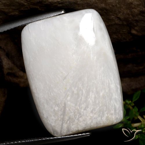 25.44ct Natural Blanco cálido Escolecita, Forma Cojín, Opaco