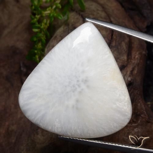 21.93ct Natural Blanco apagado Escolecita, En forma de pera, Opaco