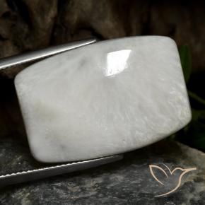 Escolecita Blanco grisáceo claro natural de 18.97 ct, Elegante, Opaco