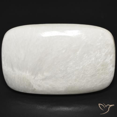 32.82ct Natural Blanco cálido Escolecita, Forma Cojín, Opaco