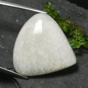 Escolecita Blanco natural de 17.14 ct, En forma de pera, Opaco