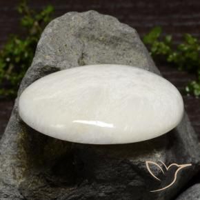 Escolecita Blanco cálido natural de 33.75 ct, Ovalada, Opaco