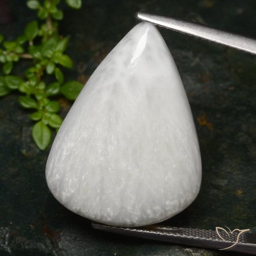 20.87ct Natural Blanco claro Escolecita, En forma de pera, Opaco
