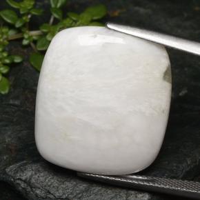 Escolecita Blanco cálido natural de 19.86 ct, Corte Cojín, Opaco