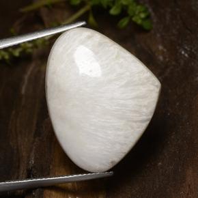 Escolecita Blanco natural de 19.99 ct, En forma de pera, Opaco