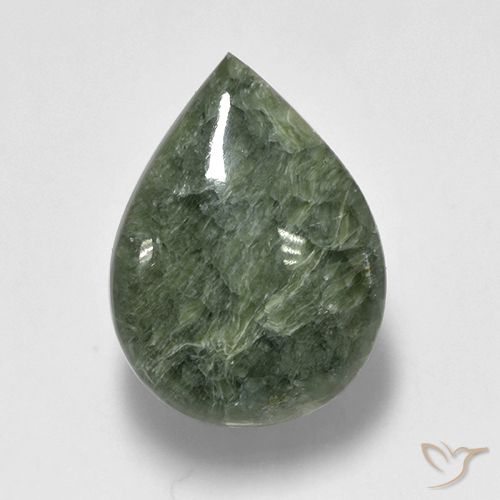 8.09ct Natural Medium Green  serafinita, En forma de pera, Opaco