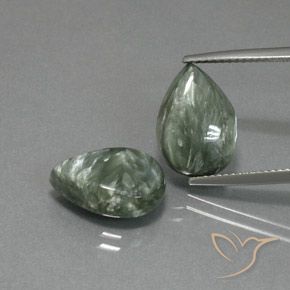 10.07ctw Natural Verde medio serafinita, En forma de pera, Opaco