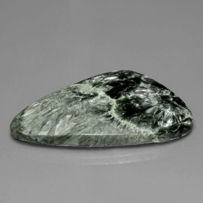 Serafinita Verde natural de 30.91 ct, Forma elegante, Opaco