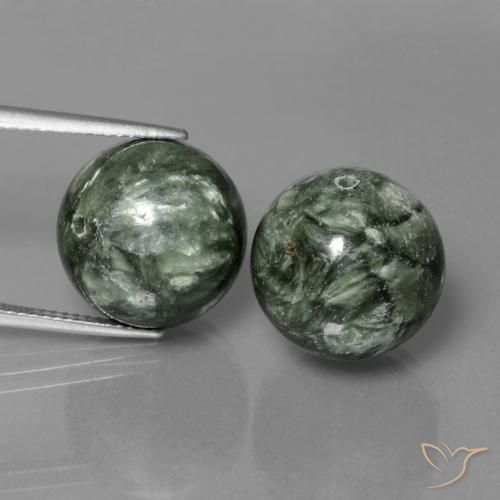 38.39ctw Natural Verde serafinita, Esfera / Bola, Opaco