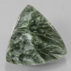 Serafinita Verde natural de 10.32 ct, Trillón, Opaco