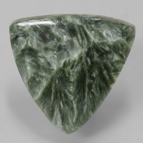 Serafinita Verde natural de 10.32 ct, Trillón, Opaco