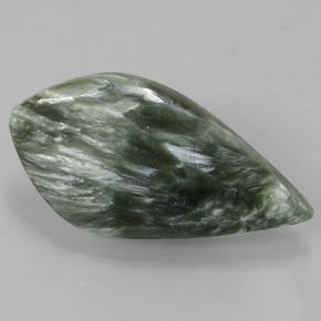 Serafinita Verde natural de 8.50 ct, Forma elegante, Opaco