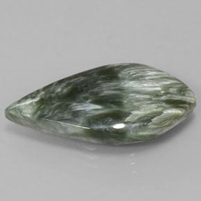 Serafinita Verde natural de 8.50 ct, Forma elegante, Opaco