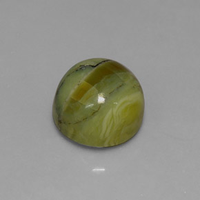 Serpentina verde natural de 3,99 ct, corte redondo, opaco