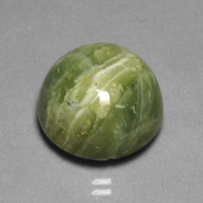 Serpentina verde natural de 11,85 ct, corte redondo, opaco