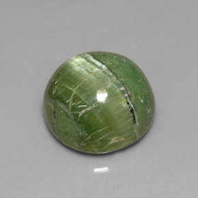 Serpentina verde natural de 6,40 ct, corte redondo, opaco