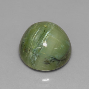 Serpentina verde natural de 7,64 ct, corte redondo, opaco
