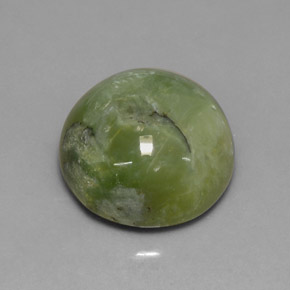 Serpentina verde natural de 7,86 ct, corte redondo, opaco