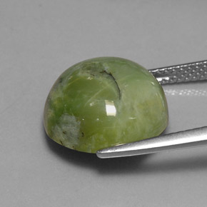 Serpentina verde natural de 7,86 ct, corte redondo, opaco