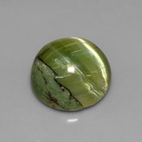 Serpentina verde natural de 6,30 ct, corte redondo, opaco