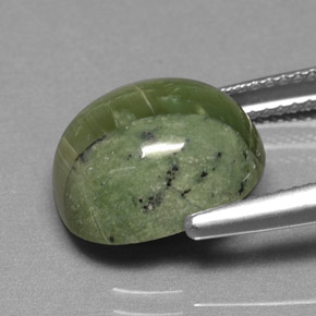 Serpentina verde natural de 4,84 ct, corte óvalo, opaco