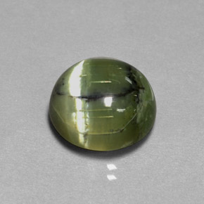 Serpentina verde natural de 7,53 ct, corte redondo, opaco