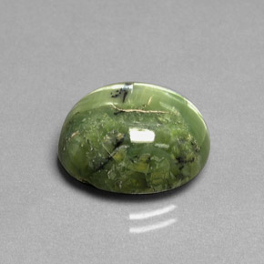 Serpentina verde natural de 7,13 ct, corte óvalo, opaco