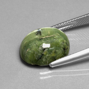 Serpentina verde natural de 7,13 ct, corte óvalo, opaco