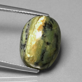 Serpentina verde natural de 10,26 ct, corte óvalo, opaco
