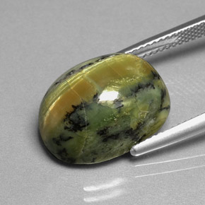 Serpentina verde natural de 10,26 ct, corte óvalo, opaco