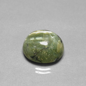 Serpentina verde natural de 9,20 ct, corte óvalo, opaco