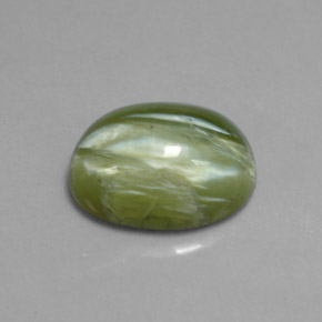 Serpentina verde natural de 5,37 ct, corte óvalo, opaco