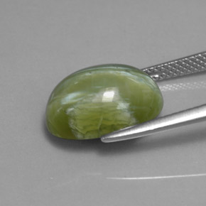 Serpentina verde natural de 5,37 ct, corte óvalo, opaco