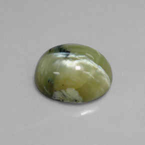 Serpentina verde natural de 5,26 ct, corte óvalo, opaco
