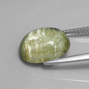 Serpentina verde natural de 3,97 ct, corte óvalo, opaco