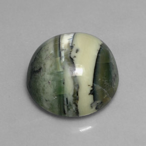 Serpentina verde natural de 7,52 ct, corte redondo, opaco