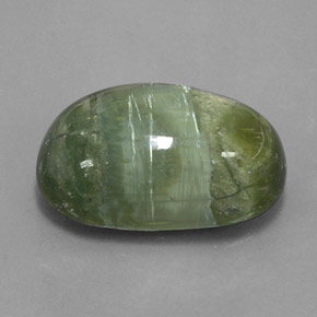 Serpentina verde natural de 14,20 ct, corte óvalo, opaco
