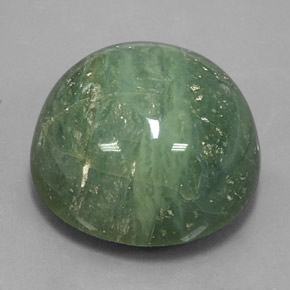 Serpentina verde natural de 41,28 ct, corte redondo, opaco