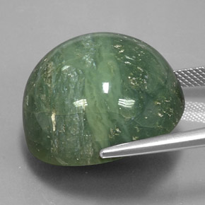 Serpentina verde natural de 41,28 ct, corte redondo, opaco