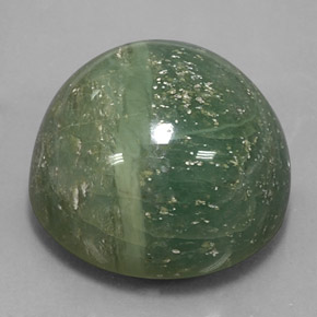 Serpentina verde natural de 48,32 ct, corte redondo, opaco