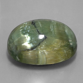 Serpentina verde natural de 42,76 ct, corte óvalo, opaco