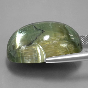 Serpentina verde natural de 42,76 ct, corte óvalo, opaco