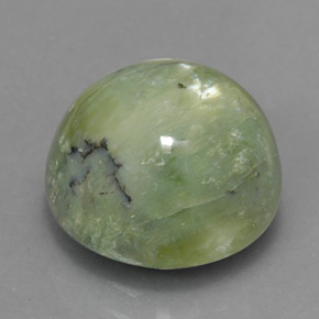 Serpentina verde natural de 5,17 ct, corte redondo, opaco