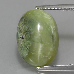 Serpentina verde natural de 5,32 ct, corte óvalo, opaco
